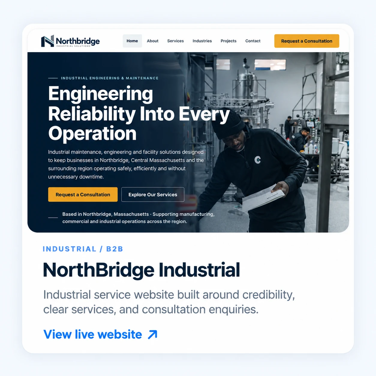NorthBridge Industrial website preview